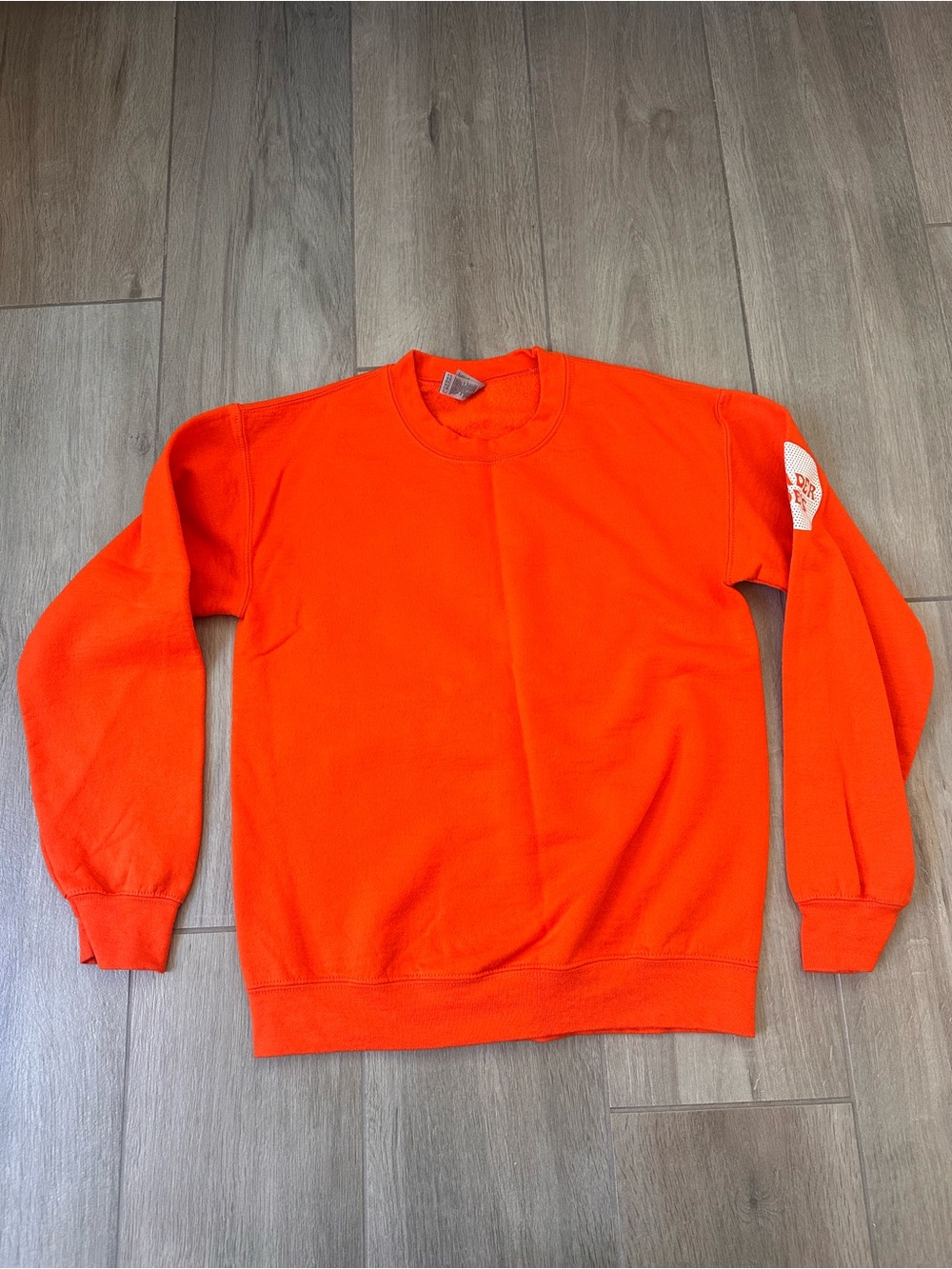 Gildan Bright Orange 'Trader Joe's' Crewneck Sweatshirt - Picture 2 of 5